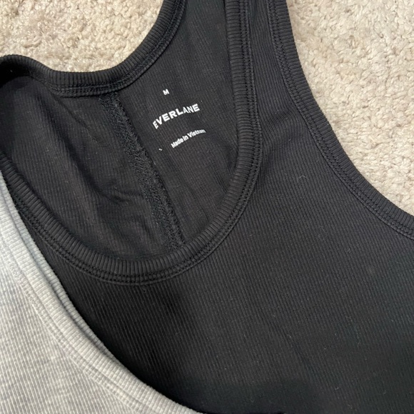 Two Everlane Gray and Black Tank Tops, Size M - Picture 3 of 4